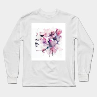 Portrait of a girl in watercolor style. Long Sleeve T-Shirt